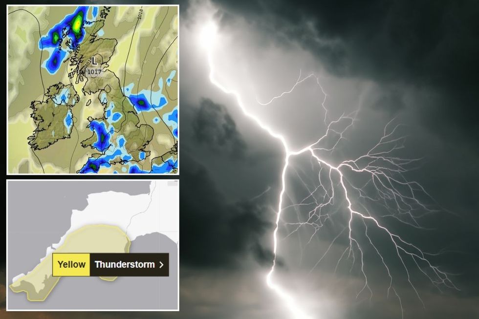 UK weather: Met Office issues another yellow thunderstorm warning as southwest England at risk of flooding