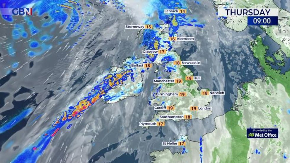 UK weather: Rain in northwest with unseasonably warm day for others