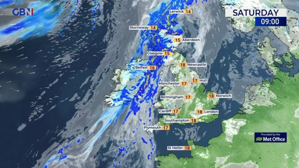 UK weather: Unseasonably warm weekend with bands of rain in north