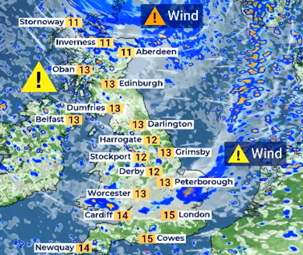 UK Weather: Saturday 17:00