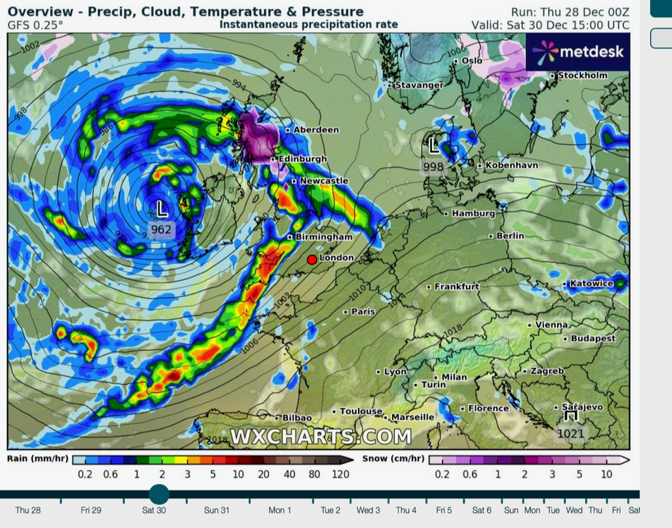 UK weather snow Storm Henk