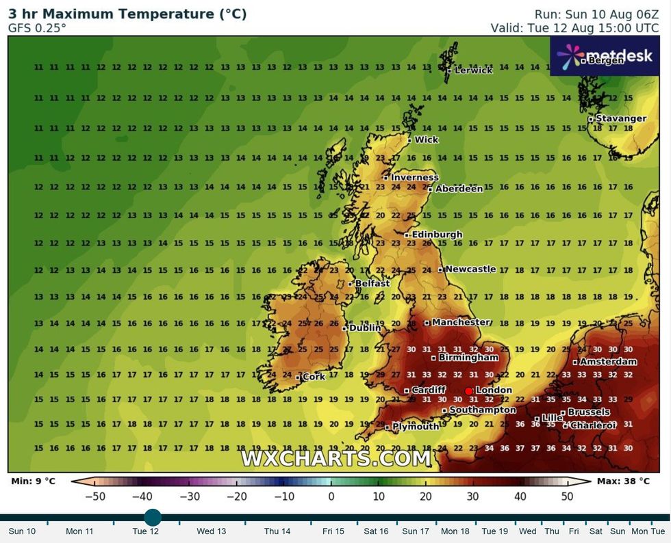 UK Weather Tuesday