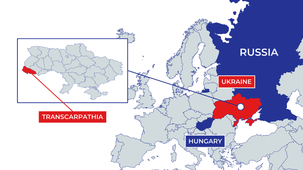 Ukraine and Europe map
