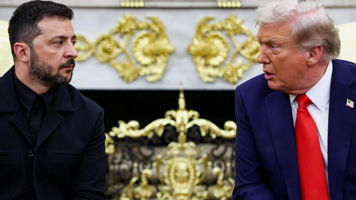 Ukrainian President Volodymyr Zelensky with Donald Trump in the Oval Office