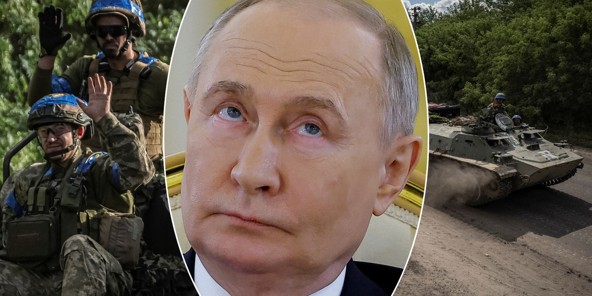 NextImg:Putin vows to 'kick enemy out' as Russia evacuates second border region following Ukrainian invasion