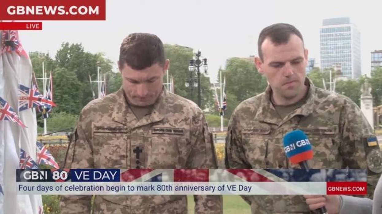 WATCH: Ukrainian soldiers express hope for 'own victory day' as they join VE Day commemorations