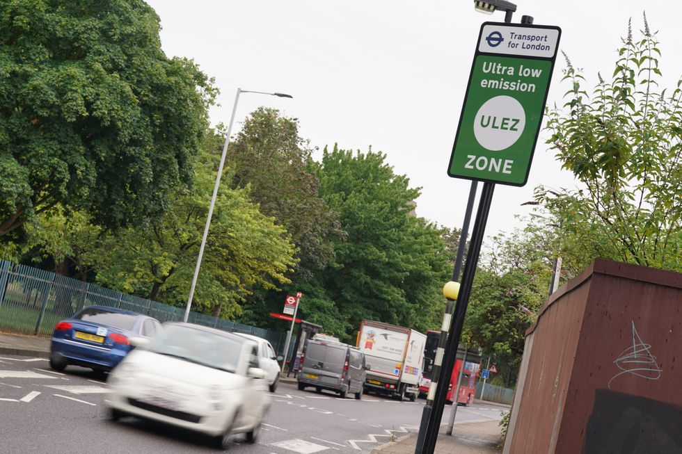 ULEZ sign by a London road