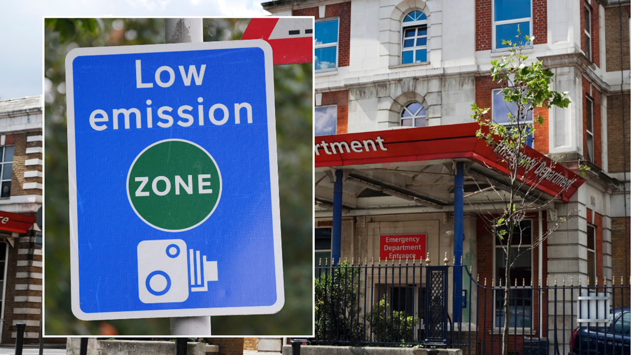 Ulez sign; King's College Hospital