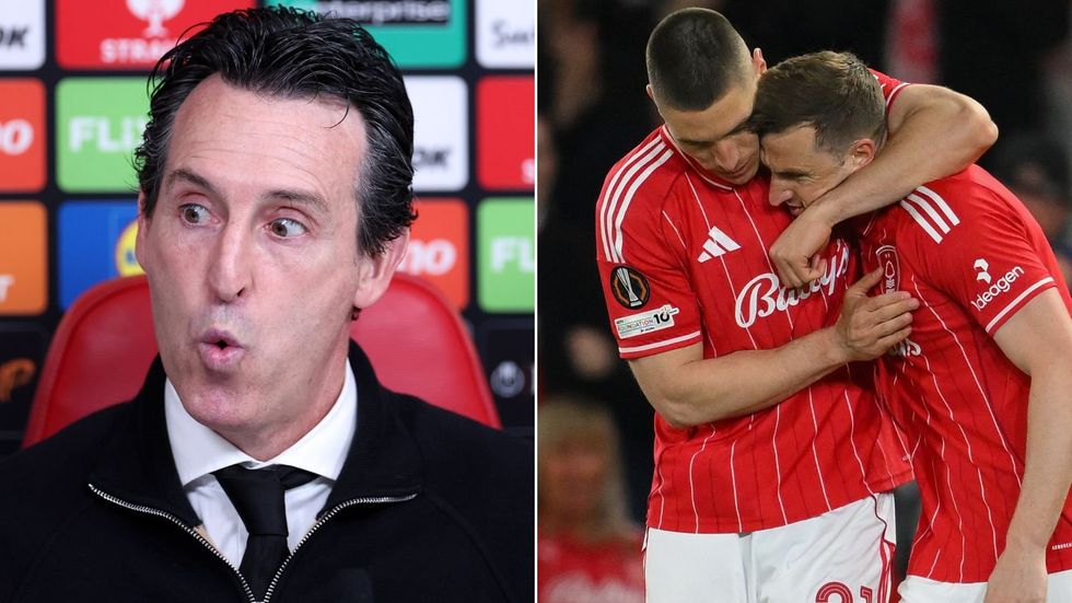 Unai Emery launched a scathing attack on VAR officials after Aston Villa suffered a 1-0 defeat to Nottingham Forest in the Europa League semi-final first leg