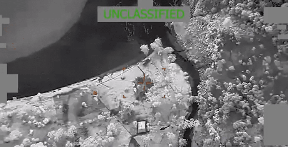 Imagens aéreas não classificadas da greve