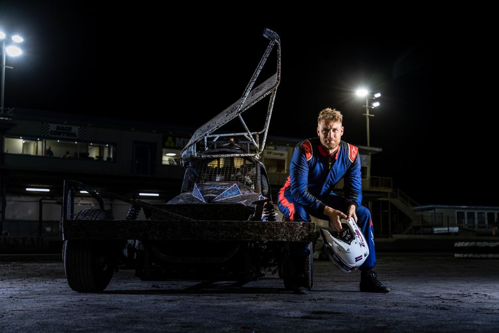 Undated BBC Handout Photo from Top Gear. Pictured: Freddie Flintoff stock car racing, Kings Lynn. PA Feature SHOWBIZ TV Top Gear. Picture credit should read: PA Photo/BBC/James Cheadle. WARNING: This picture must only be used to accompany PA Feature SHOWBIZ TV Top Gear. WARNING: Use of this copyright image is subject to the terms of use of BBC Pictures' BBC Digital Picture Service. In particular, this image may only be published in print for editorial use during the publicity period (the weeks immediately leading up to and including the transmission week of the relevant programme or event and three review weeks following) for the purpose of publicising the programme, person or service pictured and provided the BBC and the copyright holder in the caption are credited. Any use of this image on the internet and other online communication services will require a separate prior agreement with BBC Pictures. For any other purpose whatsoever, including advertising and commercial prior written approval from the copyright holder will be required.