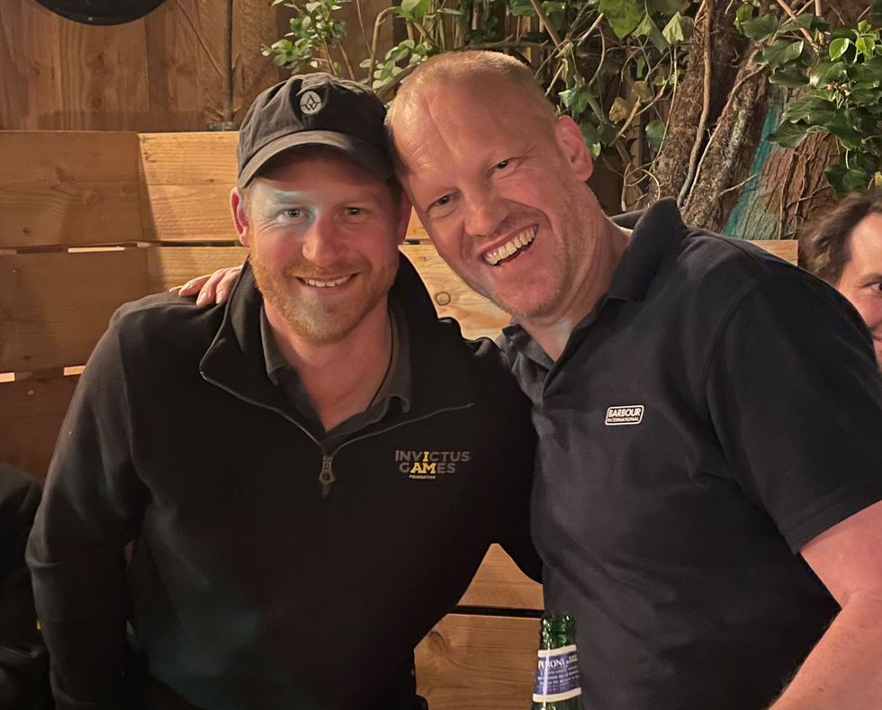 Undated handout out photo of the Duke of Sussex (left) in O'Casey's Irish Pub in The Hague with pub owner John Gulay during the Invictus Games in The Hague, Netherlands. Picture date: Friday April 22, 2022.