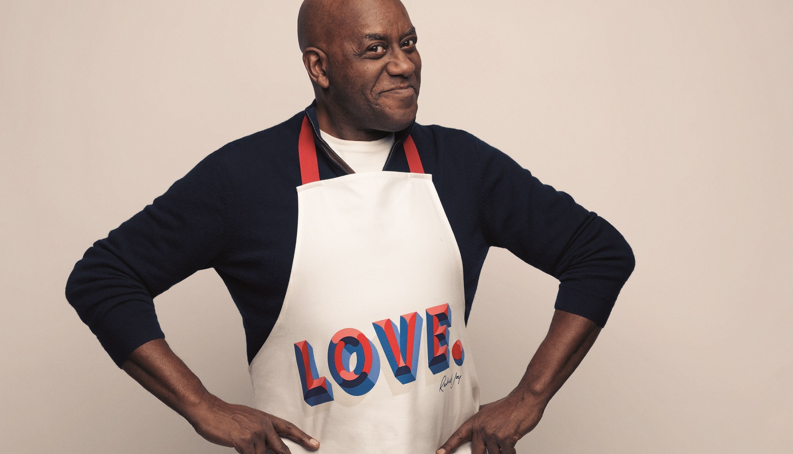 Undated handout photo issued by Comic Relief of Ainsley Harriott wearing one of the aprons designed by a collective of 11 artists, in aid of Comic Relief and Red Nose Day 2022. Issue date: Wednesday February 16, 2022.