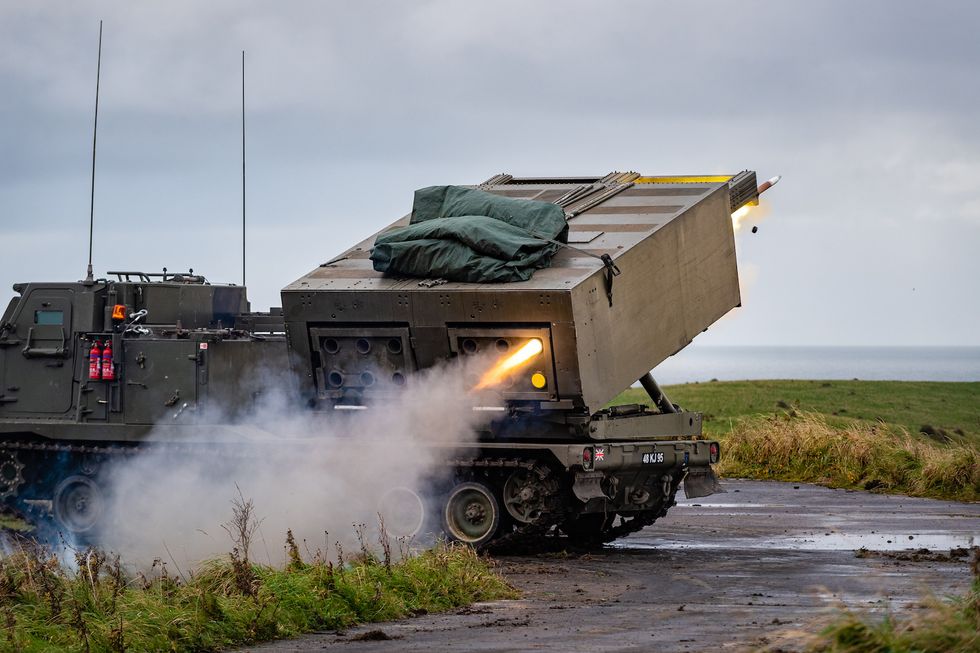 Undated handout photo issued by Ministry of Defence of Guided Multiple Launch Rocket System (GMLRS) firing at Kirkcudbright Ranges.The UK will send further MLRS to Ukraine as part of an enduring commitment to help the country defend itself against Russia's illegal invasion, Defence Secretary Ben Wallace has announced. Issue date: Thursday August 11, 2022.