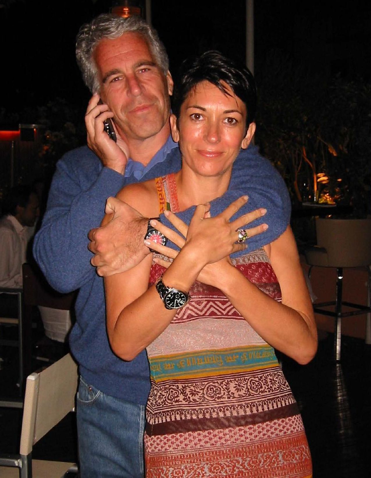 Undated handout photo issued by US Department of Justice of Ghislaine Maxwell with Jeffrey Epstein, which has been shown to the court during the sex trafficking trial of Maxwell in the Southern District of New York. The British socialite is accused of preying on vulnerable young girls and luring them to massage rooms to be molested by Epstein between 1994 and 2004. Issue date: Wednesday December 8, 2021.