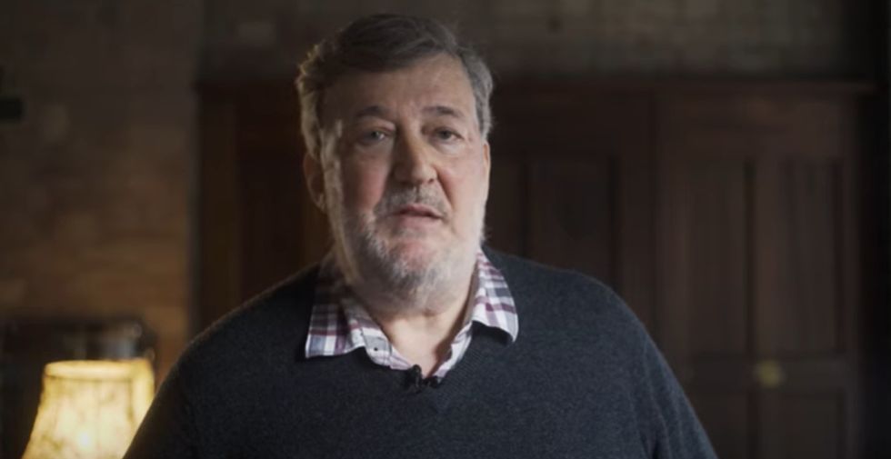 Undated handout screen grab issued by Extinction Rebellion of Stephen Fry who has called on the British public to back Extinction Rebellion in a new video released by the climate change protest group