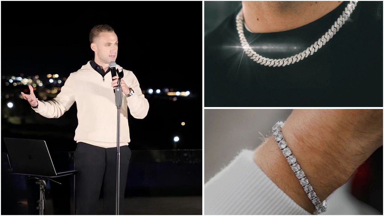 Undeniable London founder James Demetriades and Undeniable London jewellery