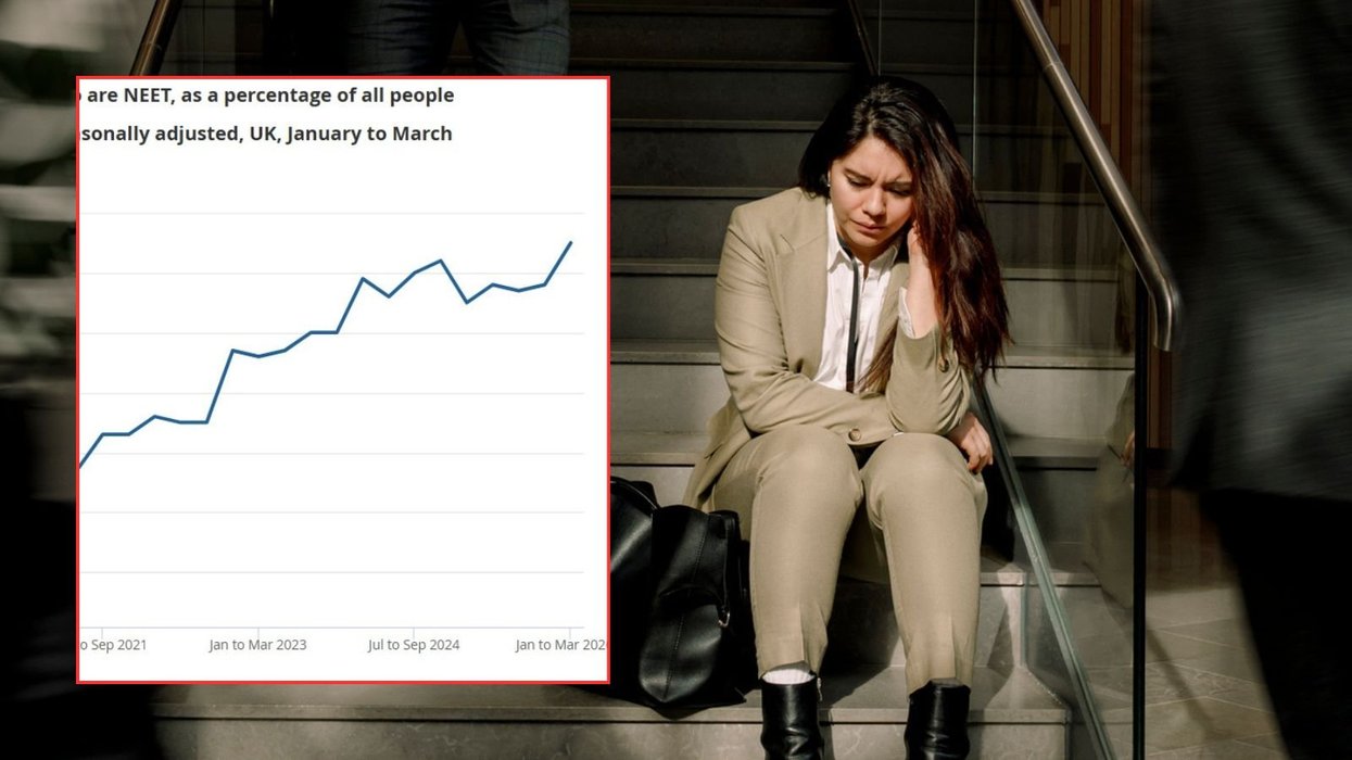 Unemployed woman and ONS jobless figures