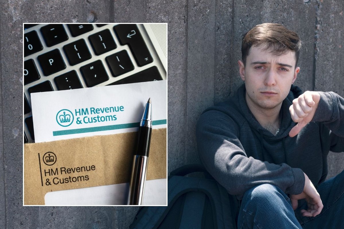 Unhappy man and HMRC letter