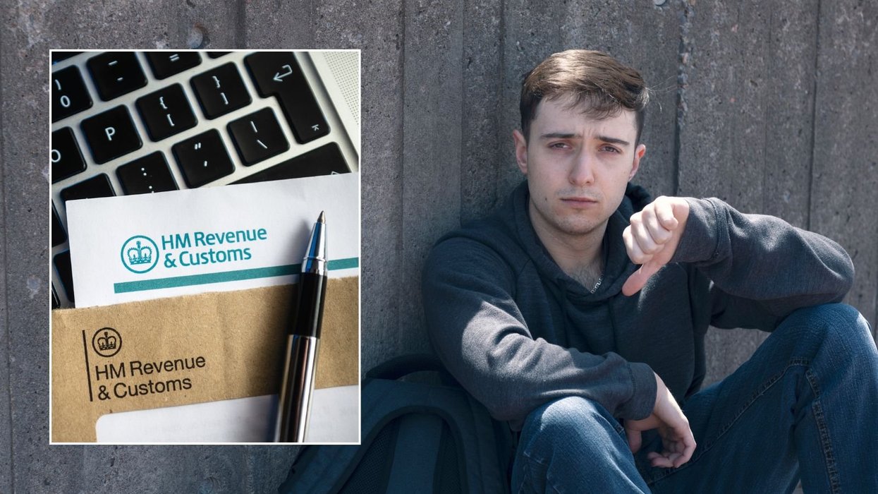 Unhappy man and HMRC letter