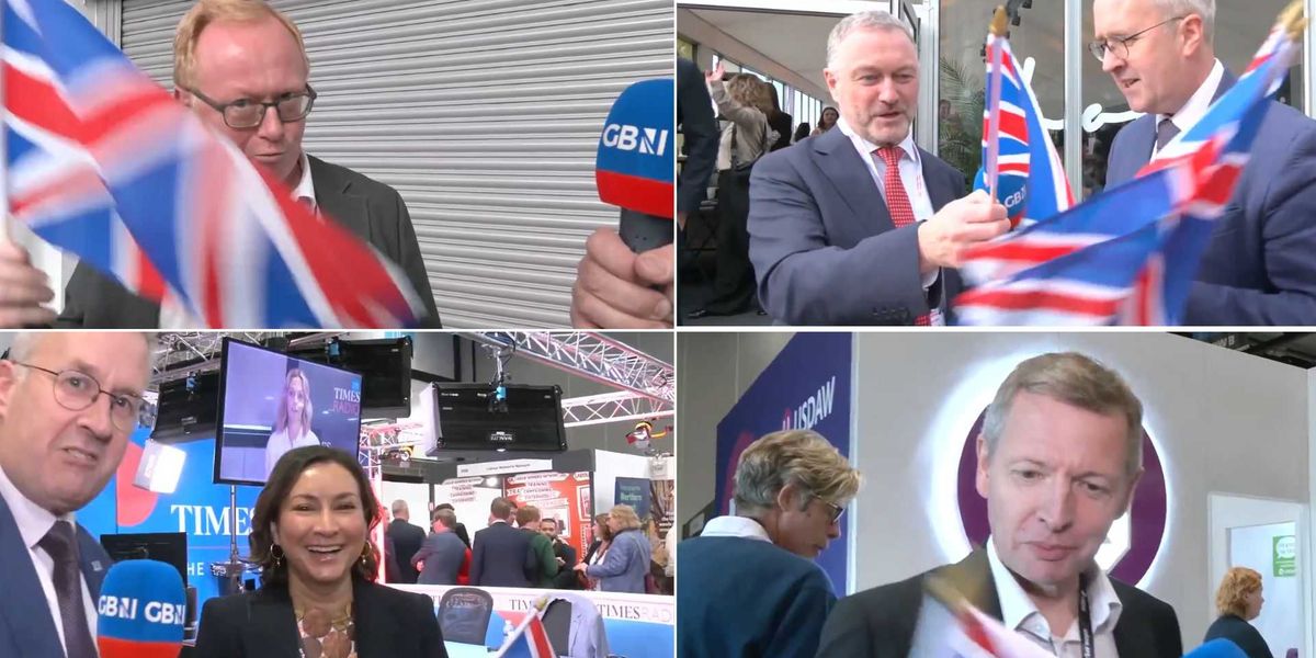 NextImg:WATCH: Christopher Hope hands out the Union Flag to MPs at the Labour Party Conference