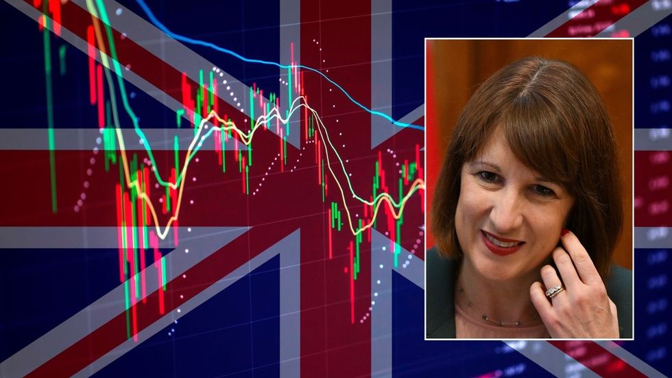 Union jack and Rachel Reeves