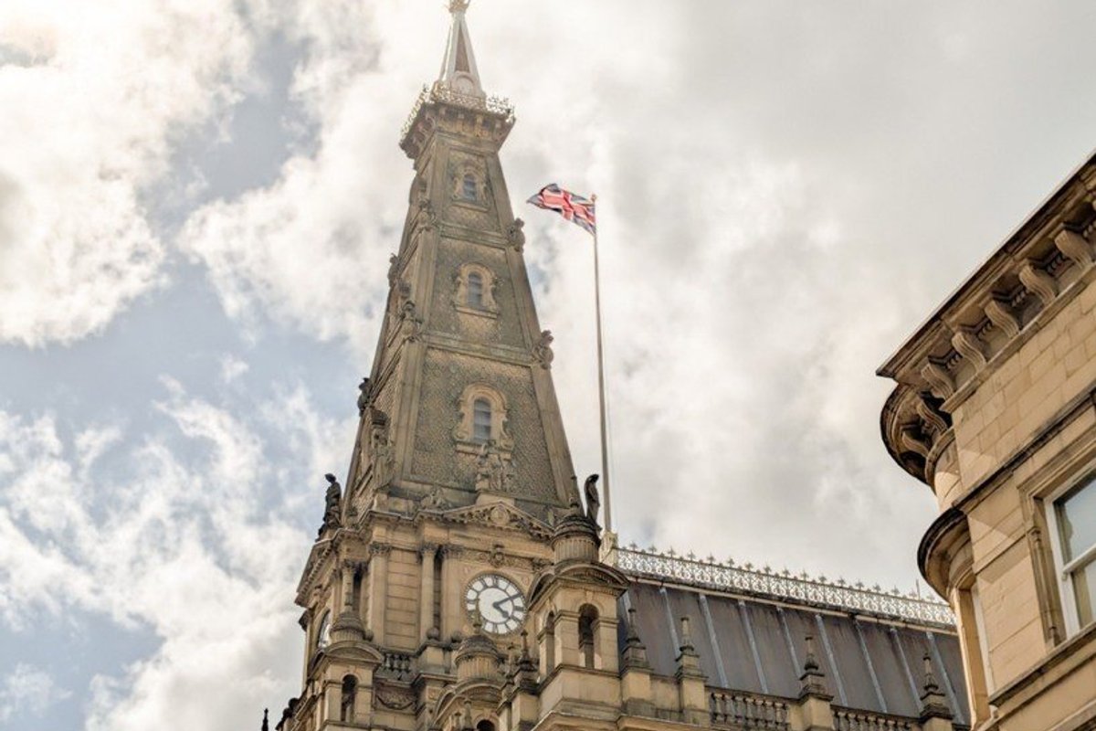 Union Jack flies from top of Calderdale Council