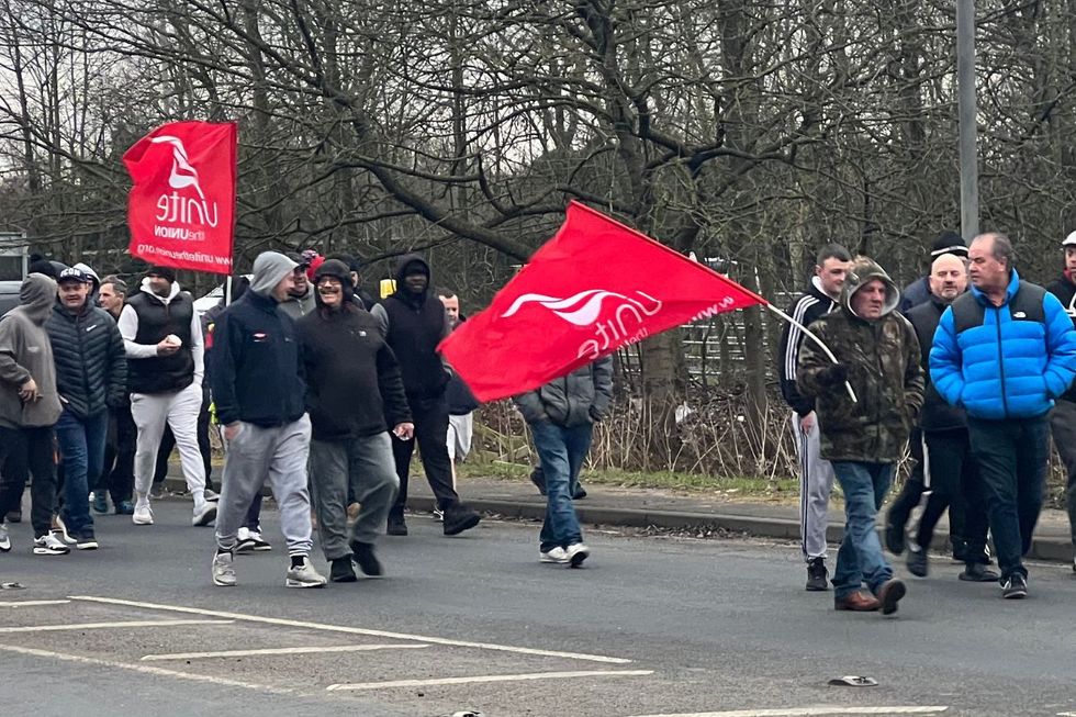 Unite union members staged the walk out