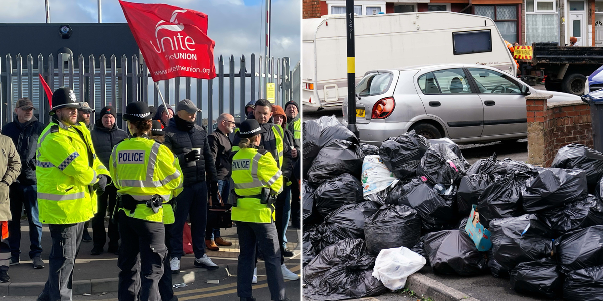 NextImg:Pensioners' homes fill with waste as Birmingham bin strike crosses SIX MONTHS