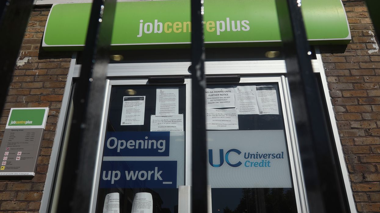 Universal Credit sign at JobCentre Plus