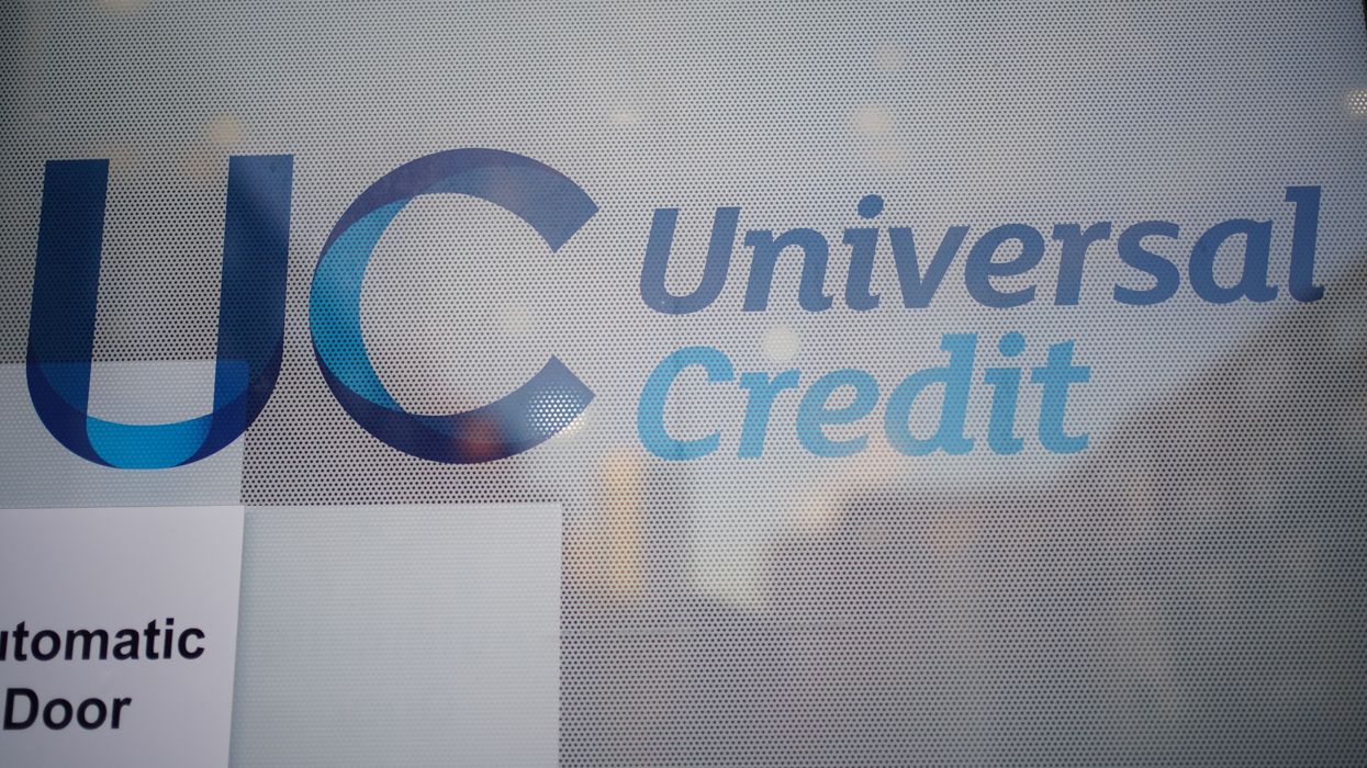 Universal Credit sign outside of JobCentre Plus