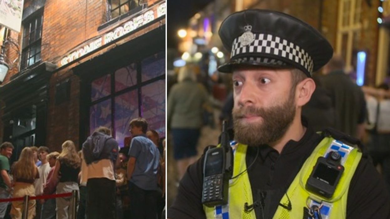 University students and a Project Vigilant police officer