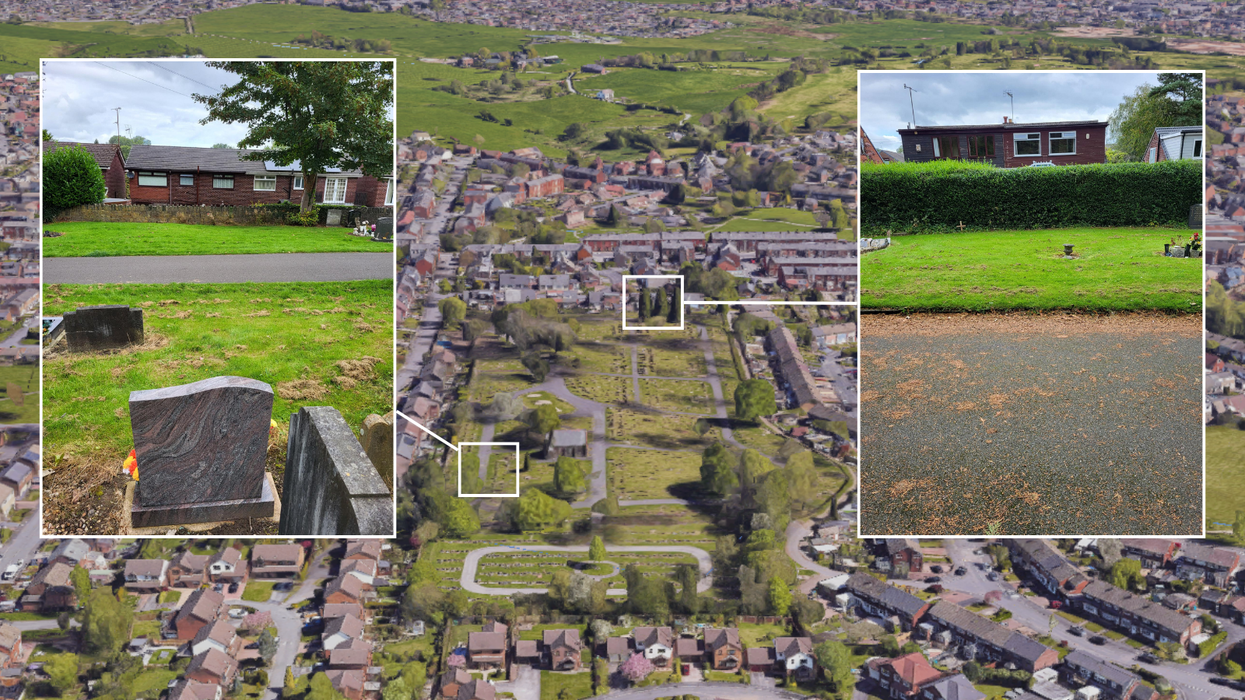Unmarked Royton Cemetery map