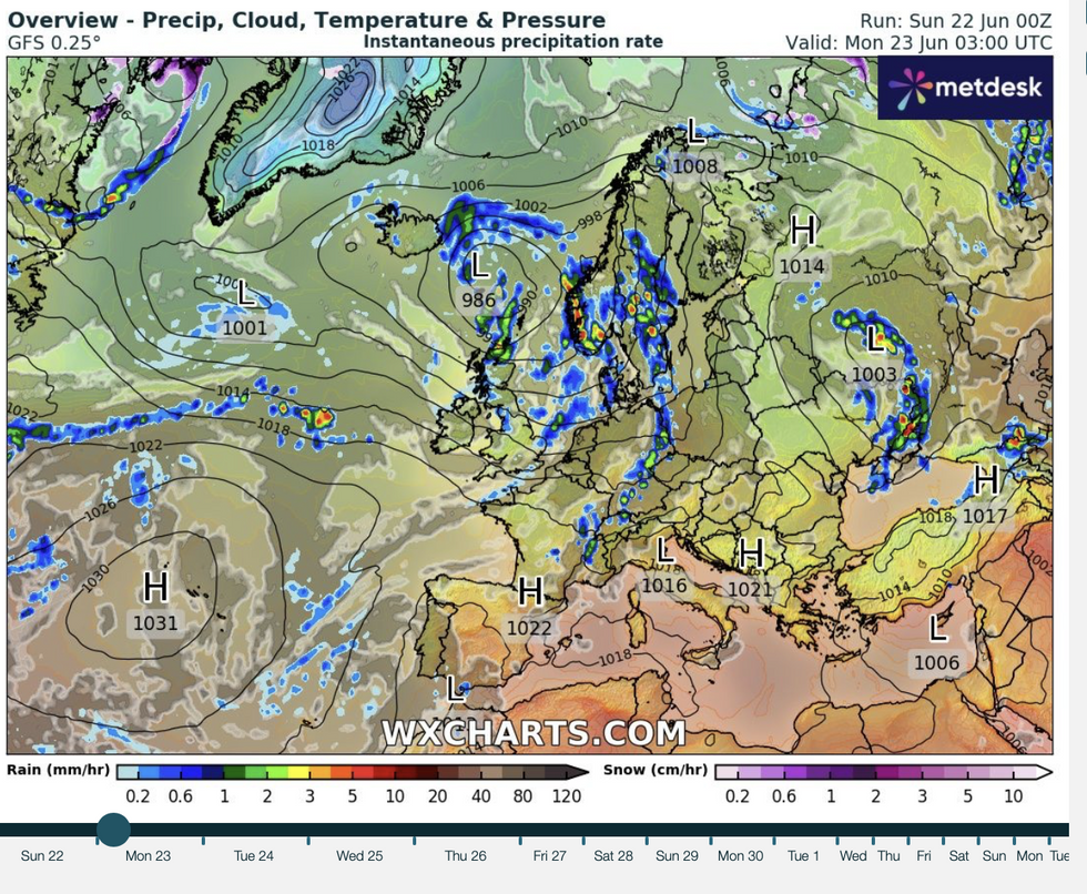 Unsettled low pressure clips the north