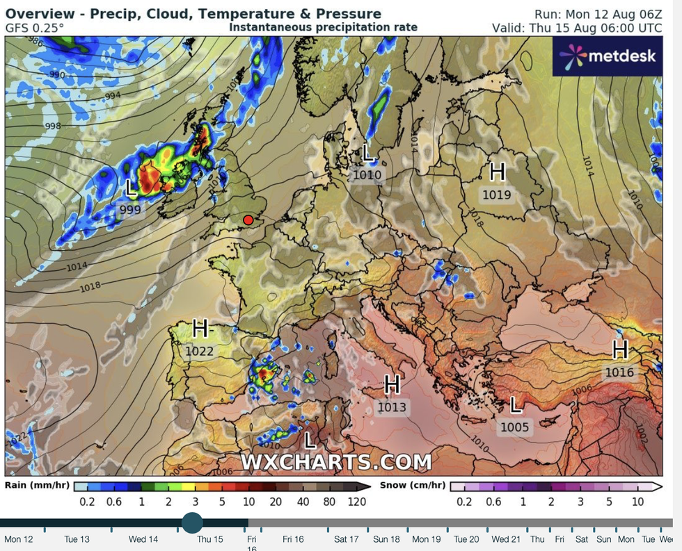 Unsettled weather patterns sweep into Britain