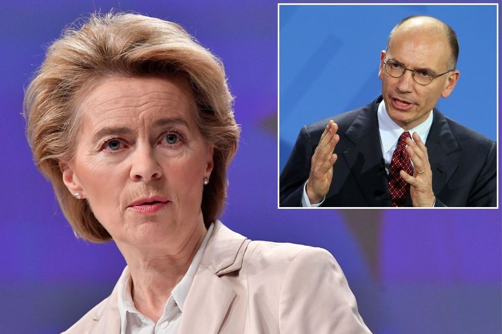 Ursula Von Der Leyen and Enrico Letta