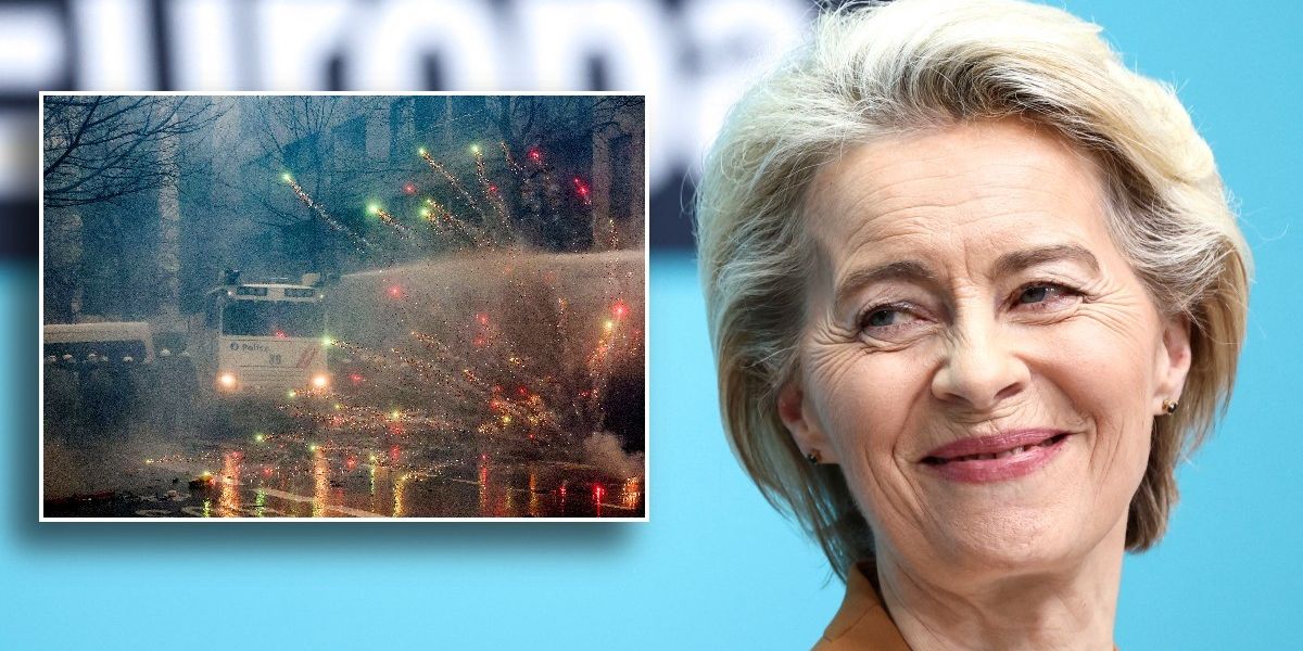 NextImg:Protests in Brussels are getting out of hand and it could upset VDL's election campaign – analysis by Millie Cooke