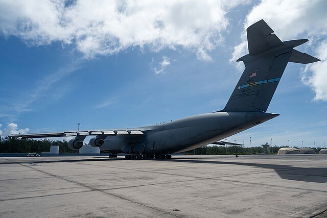 US airforce AC130 on Diego Garcia