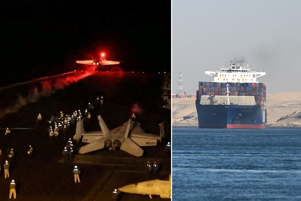 US airstrike and cargo ship