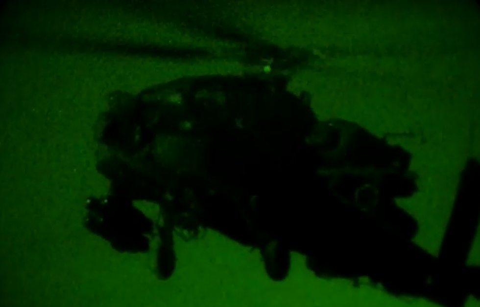 US helicopter thought to be involved in the late-night strikes