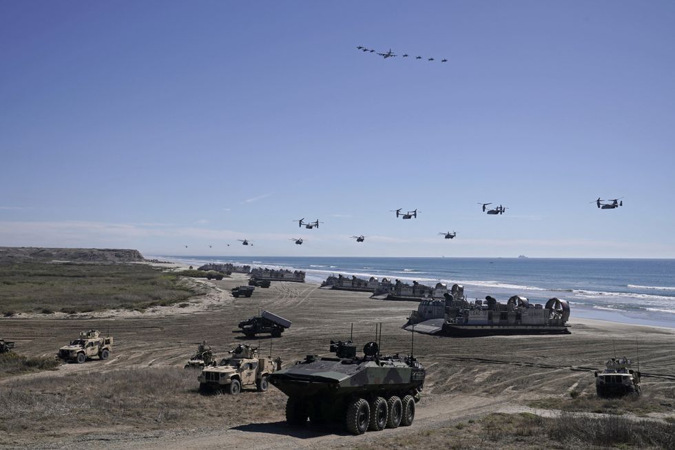 US Marines beach landing exercise