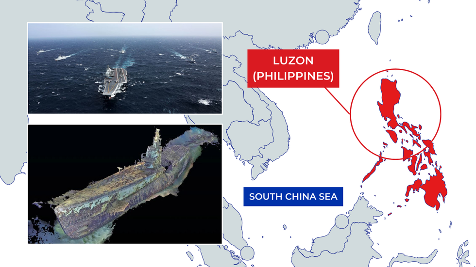US Navy in South China Sea/USS Harder sonar/Map of Philippines and South China Sea