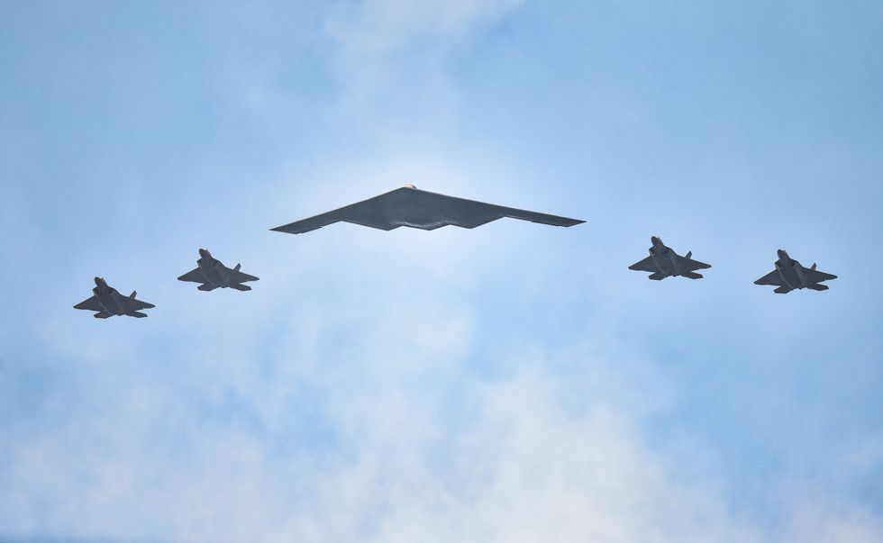 US nuclear-capable B-2 bomber
