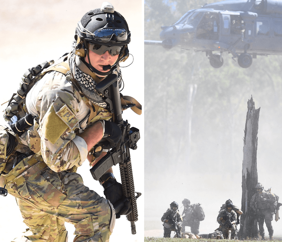 US Pararescue jumpers training