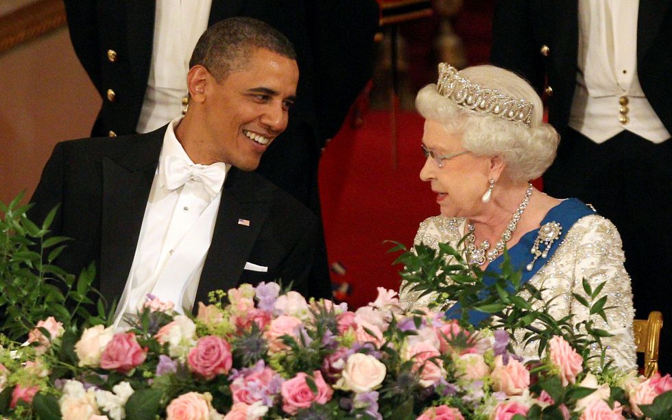 US President Barack Obama and Queen Elizabeth II