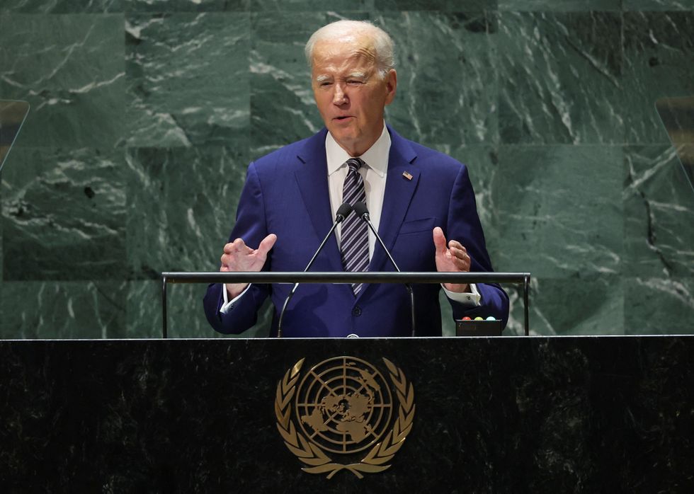 US President Joe Biden addresses the 78th Session of the U.N. General Assembly in New York City