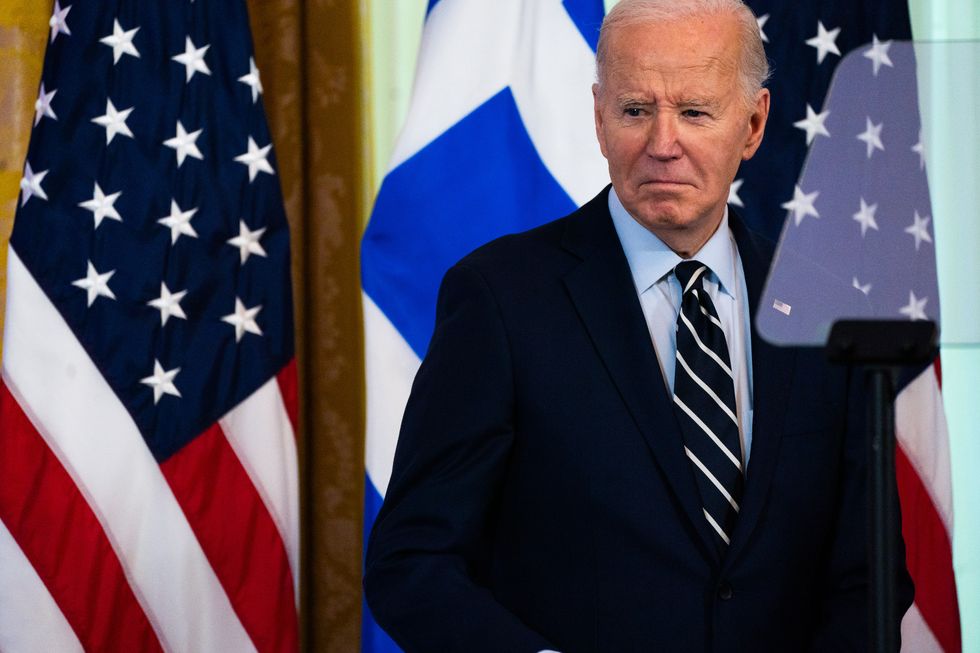 US President Joe Biden during a reception celebrating Greek Independence Day