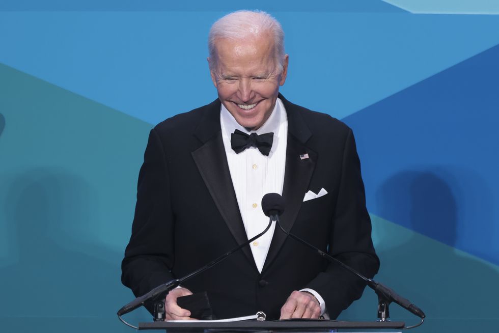 US President Joe Biden speaks at the Ireland Funds 30th National Gala at the National Building Museum in Washington DC during Taoiseach Micheal Martin visit to the US for St Patrick's Day. Picture date: Wednesday March 16, 2022.
