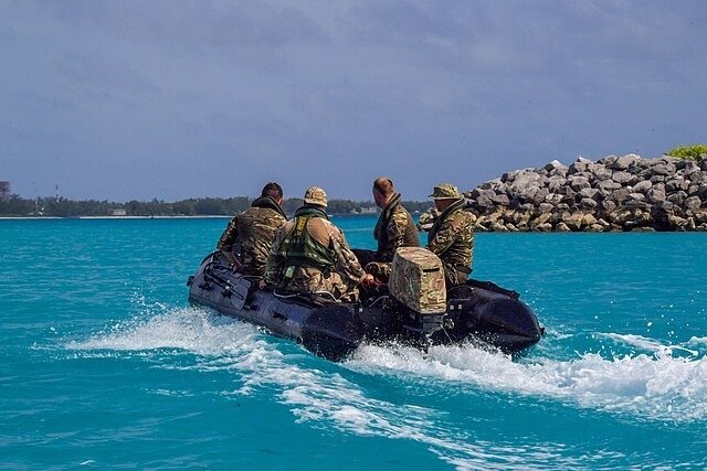 US soldiers on Diego Garcia