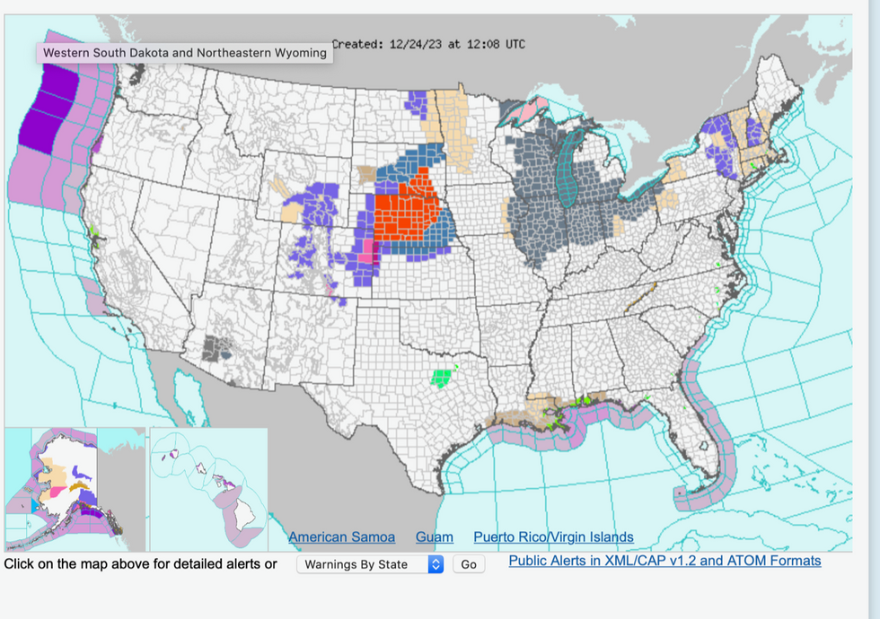 US travel warning